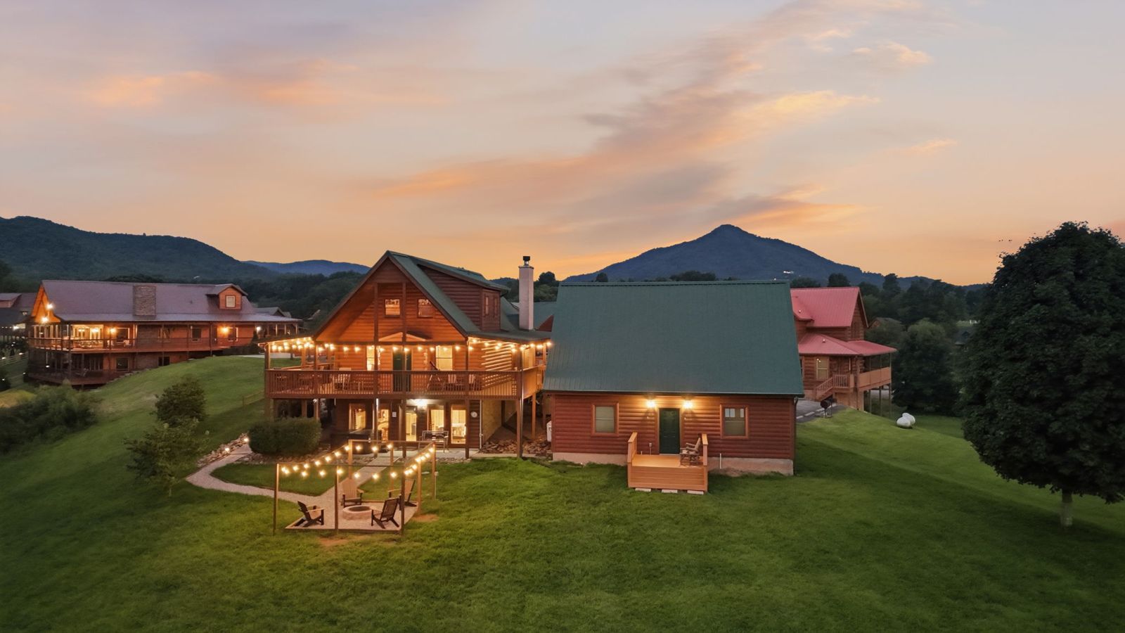 The Overwatch cabin at twilight