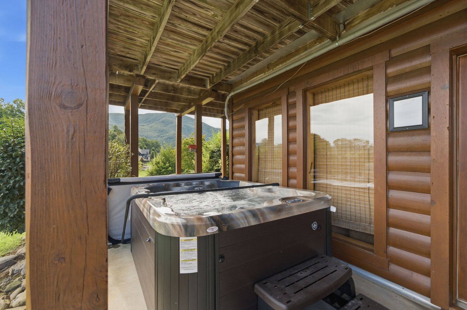 Hot tub on the deck